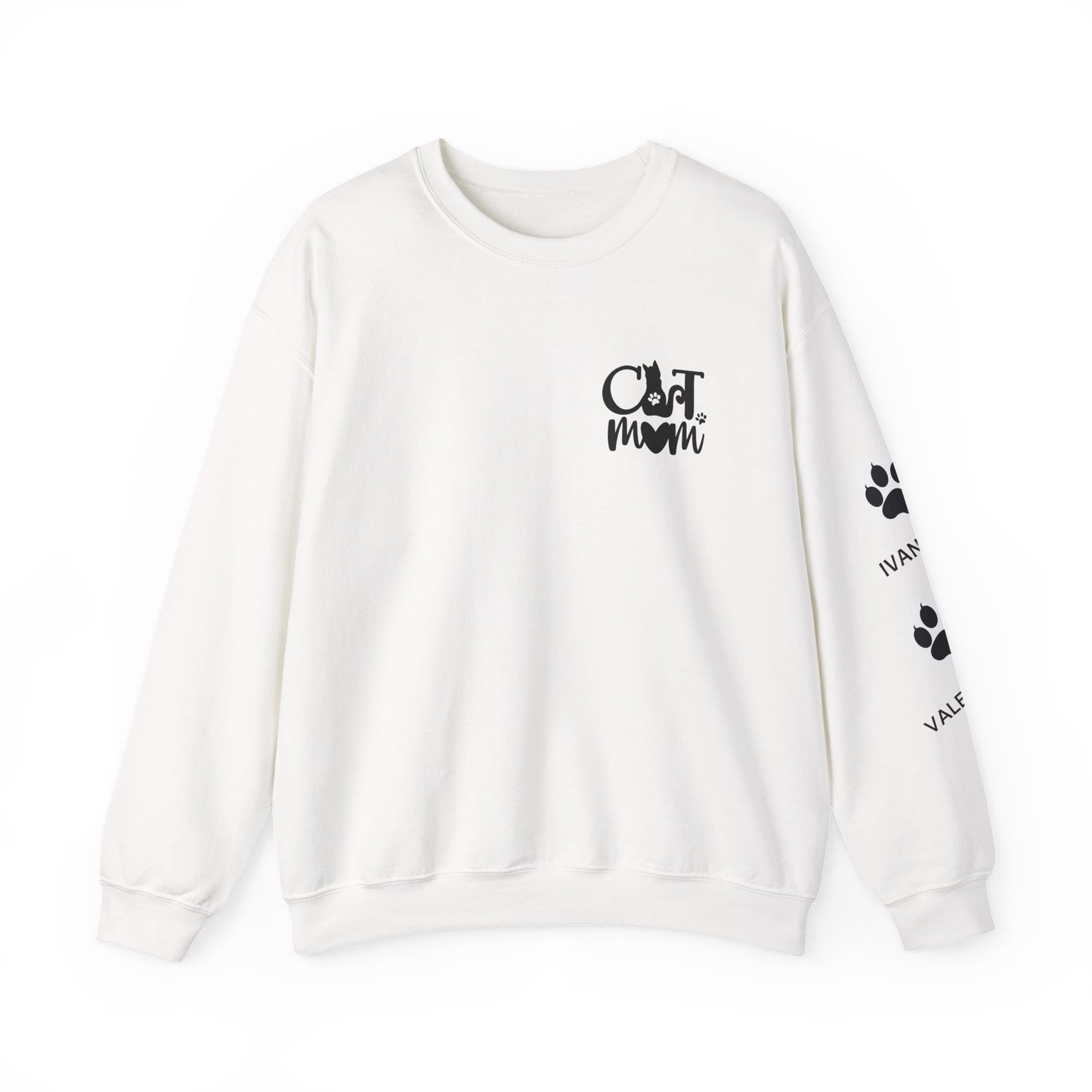 Custom Cat Mom Crewneck Sweatshirt